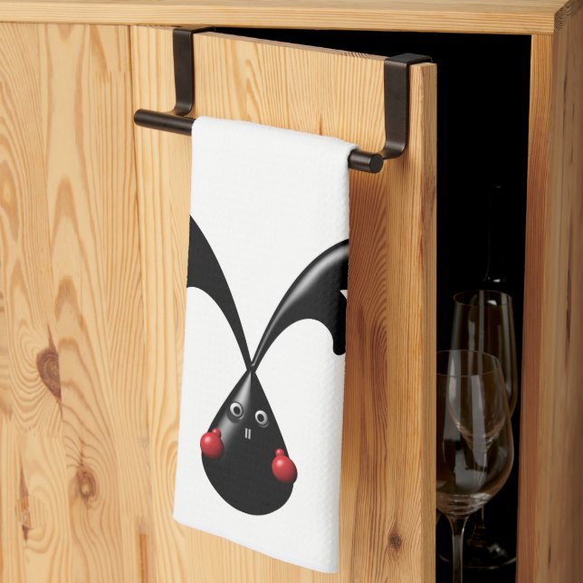 Cute Tuff Bunny Boxer Rabbit Kökshandduk (Thirds Fold)