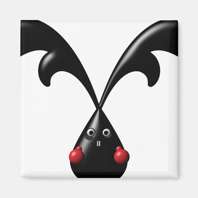 Cute Tuff Bunny Boxer Rabbit Magnet (Framsidan)