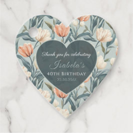 Cute Tulip Themed 20Th Birthday Gåvor Etiketter