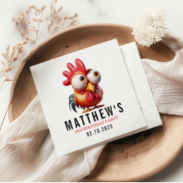 Cute Tupp Caricatcatures 3rd Birthday Party Pappersservett