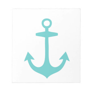Cute Turcoise Nautical Design Anteckningsblock