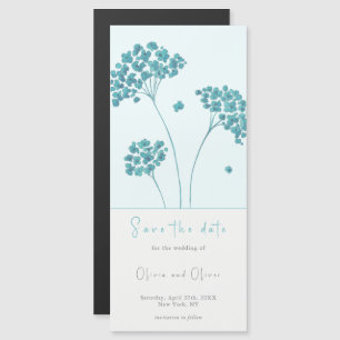 Cute Turcos Flowers Save Date Magnetic