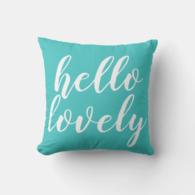 Cute Turcos Hej Loely Quote Pillow Kudde (Framsida)