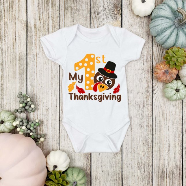 Cute Turkey 1:a Thanksgivingen Pojke T Shirt (Skapare uppladdad)