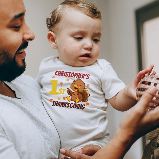 Cute Turkey 1:a Thanksgivingen T Shirt (Skapare uppladdad)