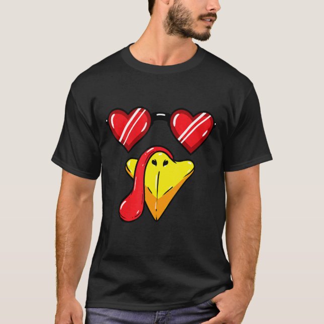 Cute Turkey Face Pilgrim  Thanksgiving Costume T Shirt (Framsida)