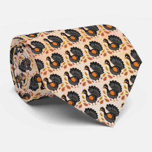 Cute Turkey Happy thanksgiving Neck Tie Slips