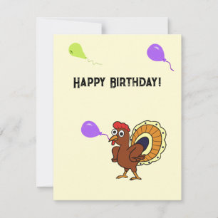 Cute turkey julkort