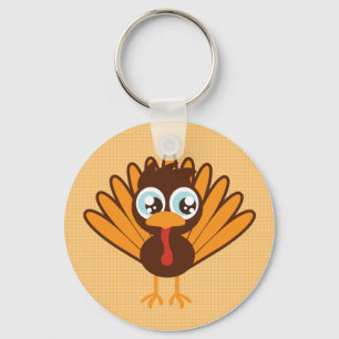 Cute Turkey Nyckelring