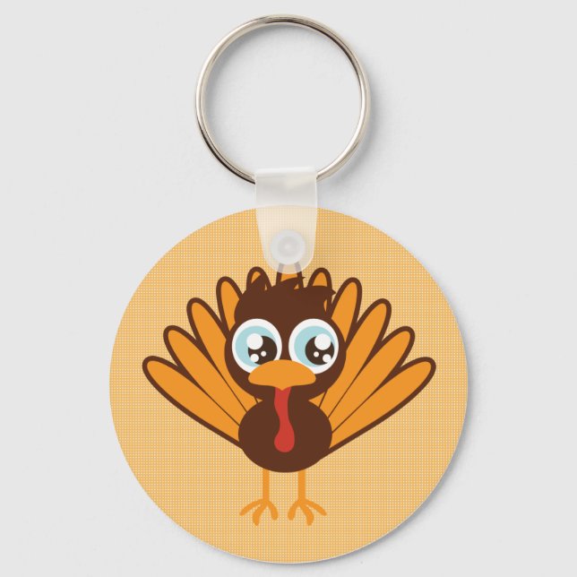 Cute Turkey Nyckelring (Framsida)