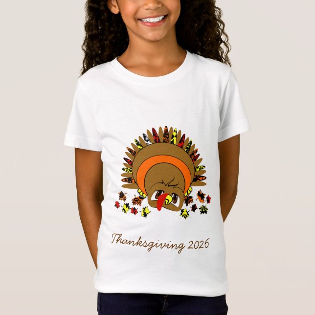 Cute Turkey Tee Shirt (Framsida)