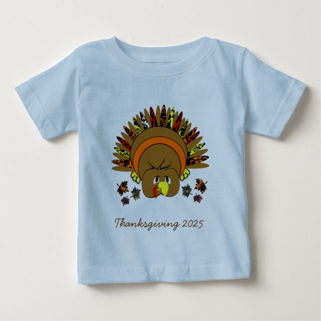 Cute Turkey Thanksgiving Women's T-shirt (Framsida)
