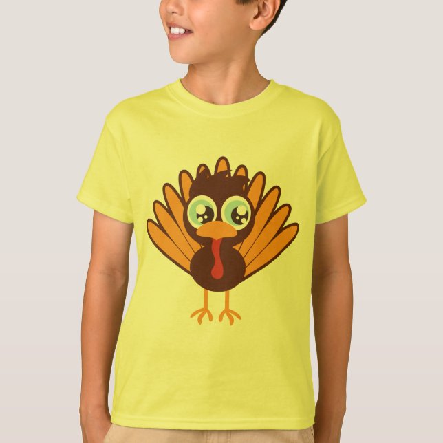 Cute Turkey Tshirt T-shirt (Framsida)