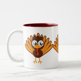 Cute Turkey Två-Tonad Mugg