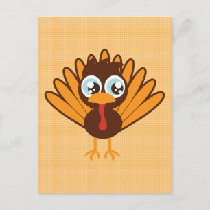 Cute Turkey Vykort