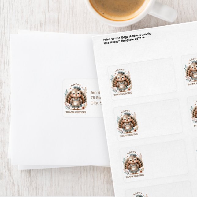 Cute Turkiet Adress Adressetikett (Skapare uppladdad)