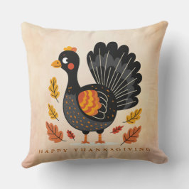 Cute Turkiet Happy thanksgiving Dekorativ kudde
