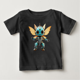 Cute Turquoise Dancing Robot Pixie T Shirt