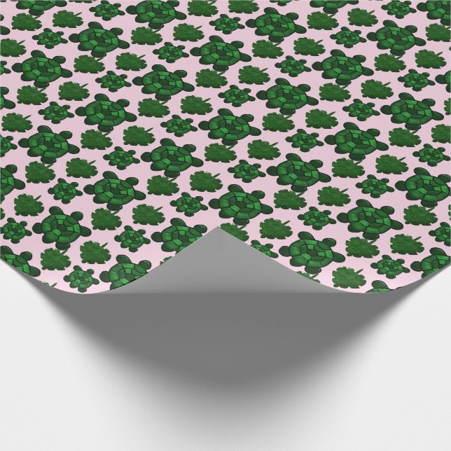 Cute turtle and monstera leaves pattern  presentpapper (Hörn)