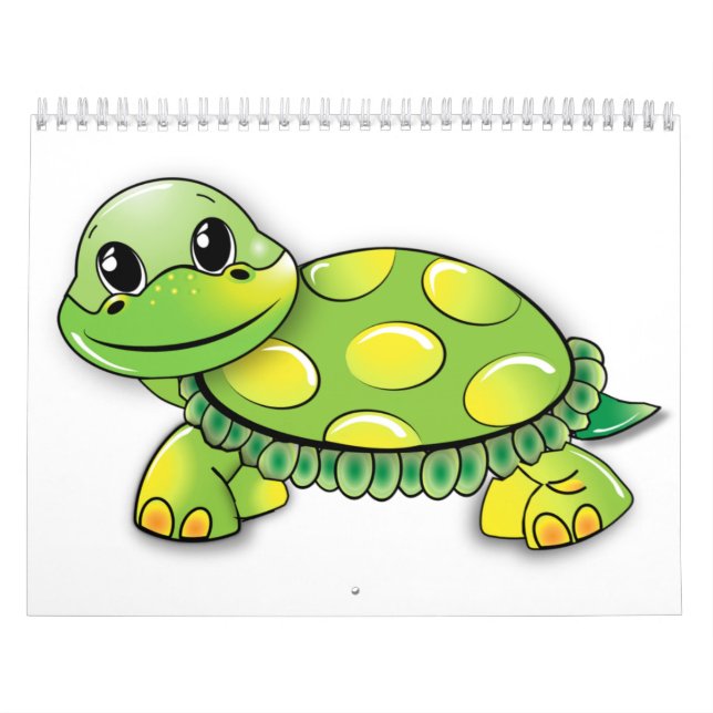 Cute Turtle and Tortoise Kindergarten Teckning Art Kalender (Omslag)
