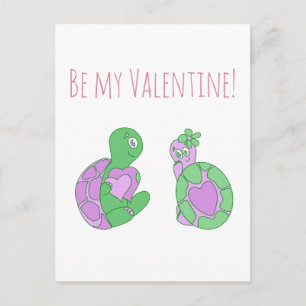 Cute Turtle-årsdagen / Valentines day Helg Vykort