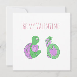 Cute Turtle-årsdagen / Valentines day Julkort