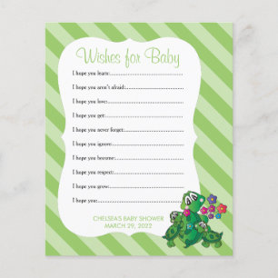 Cute Turtle Baby Shower - Önskemål Flygblad