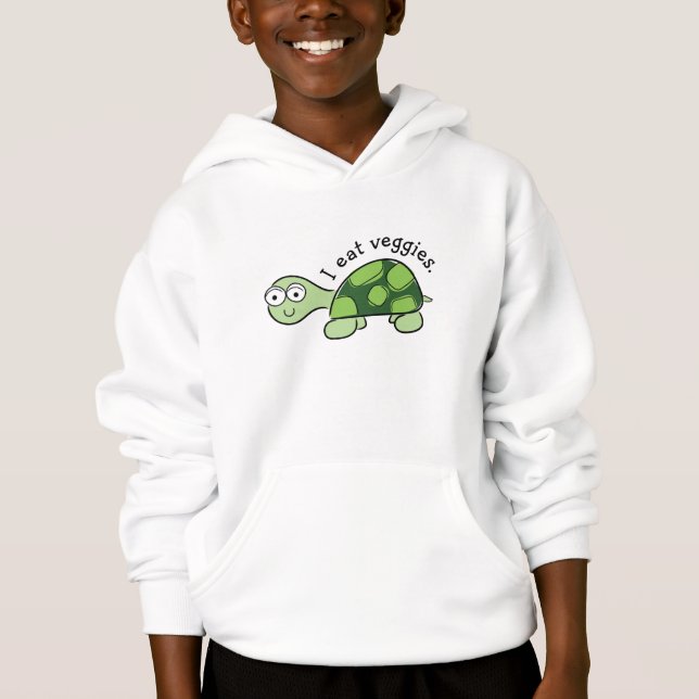 Cute Turtle Child's Hoodie - jag äter kräk. T Shirt (Framsida)