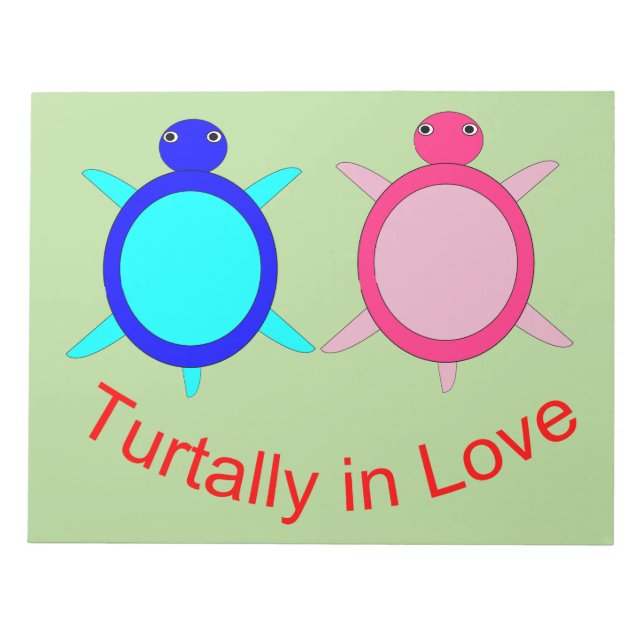 Cute Turtle Couple Anteckningsblock (Framsida)