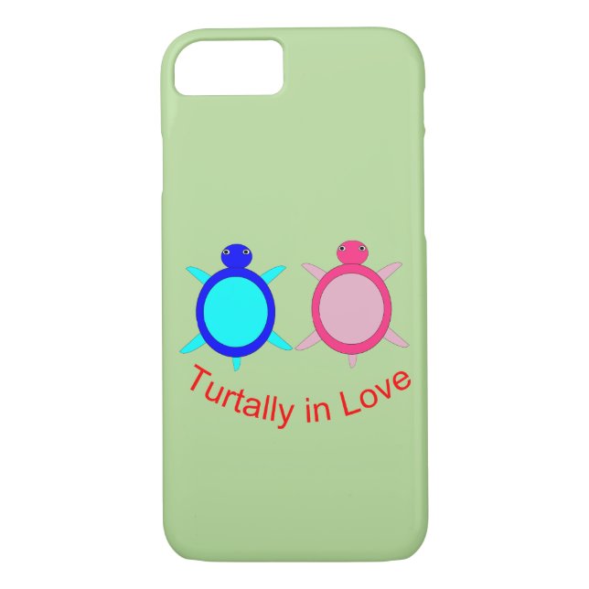 Cute Turtle Couple Case-Mate iPhone Skal (Baksida)