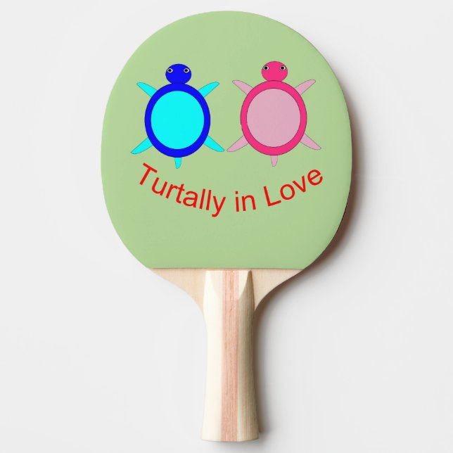 Cute Turtle Couple Pingisracket (Framsidan)