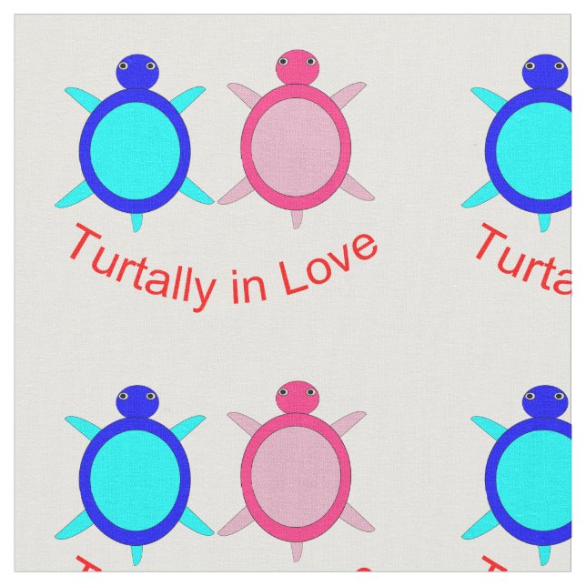 Cute Turtle Couple Tyg (Närbild)