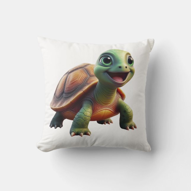 Cute Turtle Dekorativ kudde (Framsida)