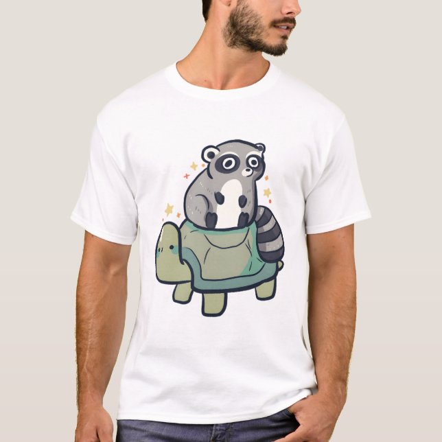 Cute turtle Delight � Cute Animal Art T Shirt (Framsida)