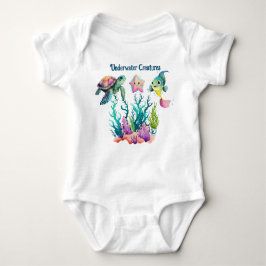 Cute turtle, fish & starfish, simning under vatten t shirt
