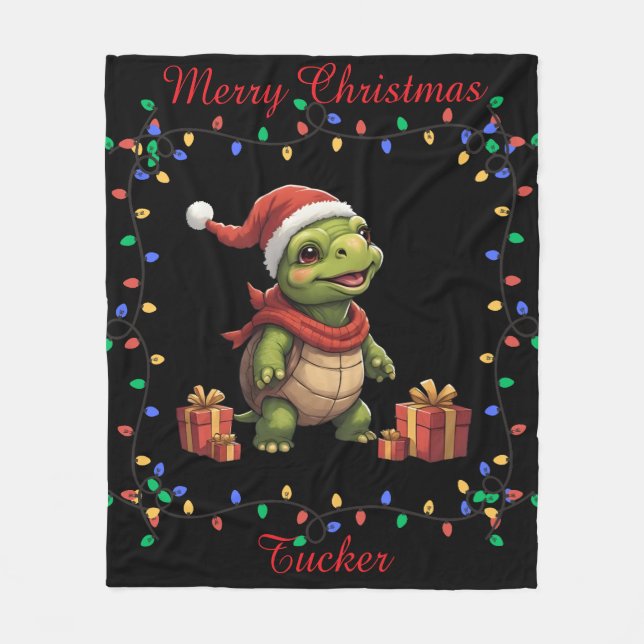 Cute Turtle Fleece Blanket (Framsidan)
