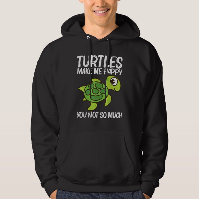Cute Turtle For Men Women Sea Turtle Reptile Anima Hoodie (Framsida)