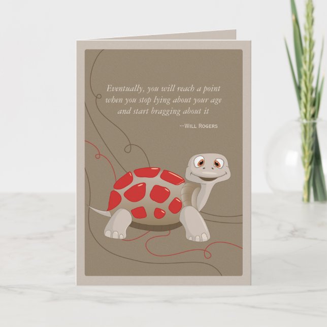 Cute Turtle Grattis på födelsedagen Card Kort (Framsida)
