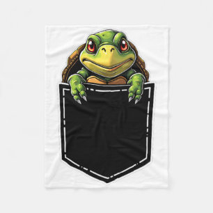 Cute Turtle in the Pocket Funny Halloween Outfit C Fleecefilt