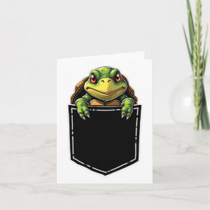 Cute Turtle in the Pocket Funny Halloween Outfit C Kort