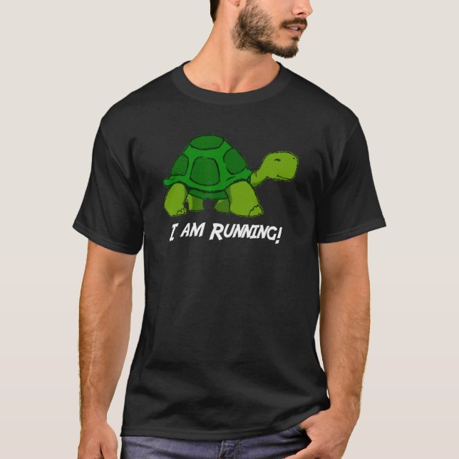 Cute Turtle jag kör T Shirt (Framsida)