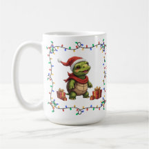 Cute Turtle-julen Mugg