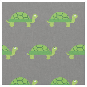 Cute Turtle Kid Baby Nursery Grått Tortoise Tyg