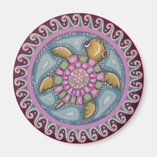 Cute turtle mandala magnet av Soozie Wray