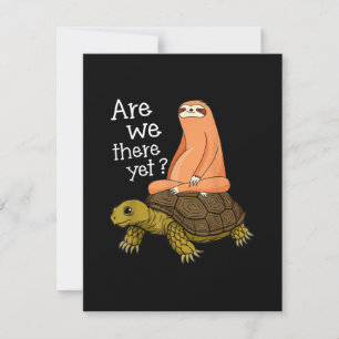 Cute Turtle och Sloth Back to school, gåva från Ma Inbjudningar