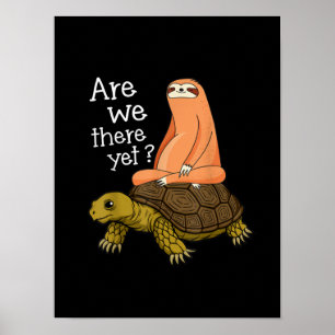 Cute Turtle och Sloth Back to school, gåva från Ma Poster