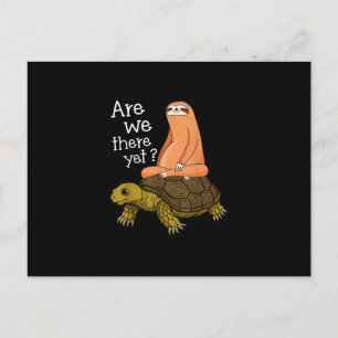 Cute Turtle och Sloth Back to school, gåva från Ma Vykort