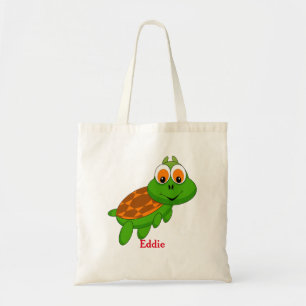 Cute Turtle Personlig Bag Tote for Girl Tygkasse