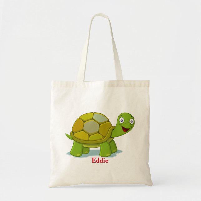 Cute Turtle Personlig Girl Tygkasse (Framsidan)