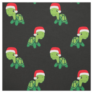 Cute Turtle Sea Animal God jul Jultomten Tyg